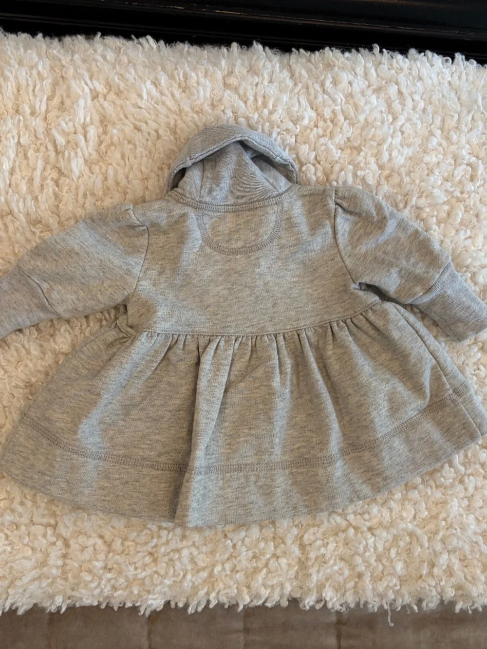 RALPH LAUREN GIRL'S GRAY COLLAR CARDIGAN SWEATER DRESS 3 MONTHS